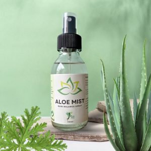 Aloe Mist skin Balancing Spray with black spray pump lid